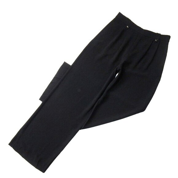 Sezane Pants - NWT Sezane Loulou in Noir Black Pleated Satin Back Crepe Wide Leg Pant 40 / 8